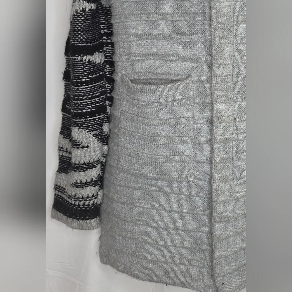 LCR Black Edition Gray Black Hooded Sweater Jacket Slim Size Large BW-3175